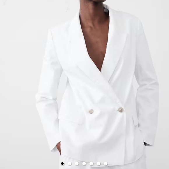 Women’s Linen Blend Boyfriend Blazer - Picture 1 of 4